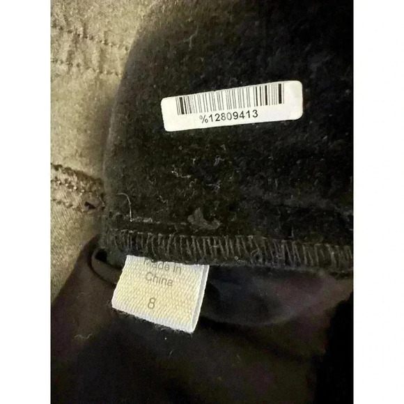 Garnet Hill Black Essential Slim Velvet Pants Size 8 Velour Business Casual - Picture 5 of 7